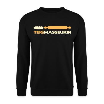 Pizza Bäcker Konditor | Teig Masseurin - Unisex Pullover - Schwarz - Vorne - Alina (178cm) & Michal (187cm)