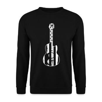 Guitarist Guitar America Flag Guitar - Unisex Pullover - Schwarz - Vorne - Alina (178cm) & Michal (187cm)