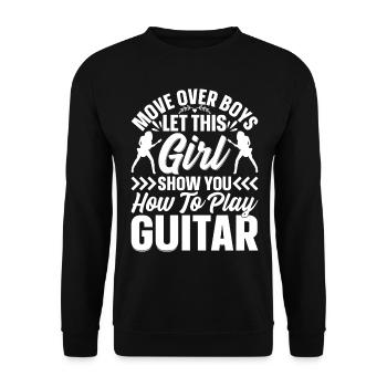 Move Over Boys Laissez cette fille vous montrer comment jouer - Sweat-shirt Unisexe - noir - Devant - Alina (178cm) & Michal (187cm)