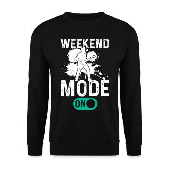 Bass Guitarist Bass Guitar Player - Weekend Mode O - Unisex Pullover - Schwarz - Vorne - Alina (178cm) & Michal (187cm)