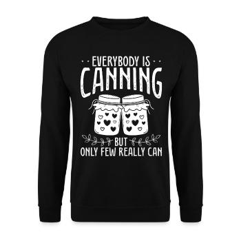 Canning Season Food Canner Shelf Homesteader - Unisex Sweatshirt - black - Front - Alina (178cm) & Michal (187cm)
