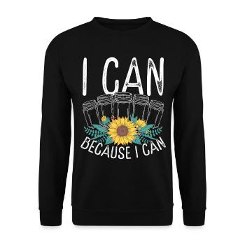 Canning Season Shelf Space Food Homesteading - Unisex Sweatshirt - black - Front - Alina (178cm) & Michal (187cm)