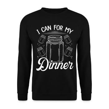 Canning Season Homestead I can for my Dinner Food - Unisex Pullover - Schwarz - Vorne - Alina (178cm) & Michal (187cm)