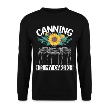 Canning is my Cardio Canner Season Homesteading - Unisex Sweatshirt - black - Front - Alina (178cm) & Michal (187cm)