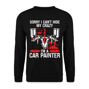 Automotive Car Painter Detailer Vehicle Sprayer - Unisex Sweatshirt - black - Front - Alina (178cm) & Michal (187cm)