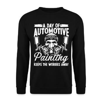 Peinture de voiture automobile Détaillant de voiture de véhicule - Sweat-shirt Unisexe - noir - Devant - Alina (178cm) & Michal (187cm)