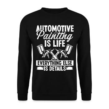 Automotive Car Painting Detailer Vehicle Sprayer - Unisex Pullover - Schwarz - Vorne - Alina (178cm) & Michal (187cm)
