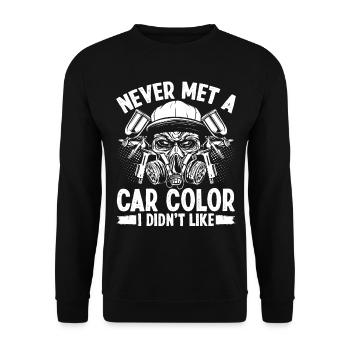 Vehicle Sprayer New Car Color Car Painting - Unisex Sweatshirt - black - Front - Alina (178cm) & Michal (187cm)