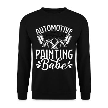 Automotive Car Women Car Detailer Vehicle Sprayer - Unisex Sweatshirt - black - Front - Alina (178cm) & Michal (187cm)