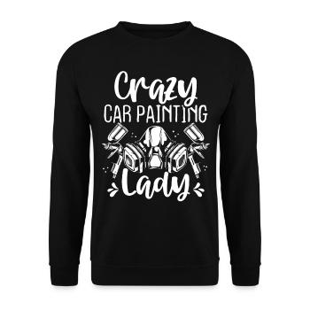 Automobile Car Crazy Car Painter Lady Detailer - Sweat-shirt Unisexe - noir - Devant - Alina (178cm) & Michal (187cm)