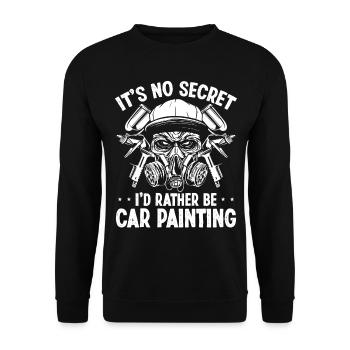 Automotive Car Painting no Secret Detailer Vehicle - Unisex Pullover - Schwarz - Vorne - Alina (178cm) & Michal (187cm)