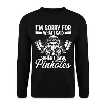 Automotive Car Painting I saw Vehicle Sprayer - Unisex Sweatshirt - black - Front - Alina (178cm) & Michal (187cm)