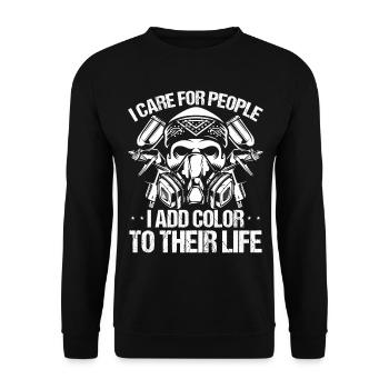 Vehicle Add Color to Life Automotive Car Painting - Unisex Sweatshirt - black - Front - Alina (178cm) & Michal (187cm)