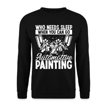 Automotive Car Painting Car Detailing Vehicle - Unisex Pullover - Schwarz - Vorne - Alina (178cm) & Michal (187cm)