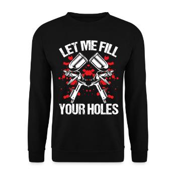 Véhicule Remplissez vos trous Peinture automobile - Sweat-shirt Unisexe - noir - Devant - Alina (178cm) & Michal (187cm)