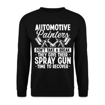 Automotive Car Painting Detailer Spraygun Vehicle - Unisex Pullover - Schwarz - Vorne - Alina (178cm) & Michal (187cm)