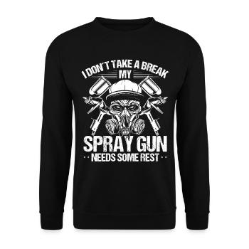Automotive Car Painting Spraygun Detailer Vehicle - Unisex Pullover - Schwarz - Vorne - Alina (178cm) & Michal (187cm)