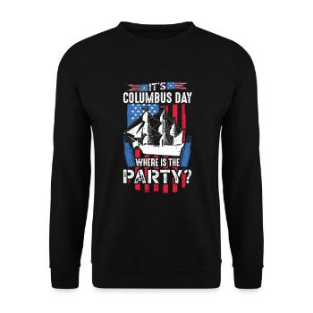 C’est Columbus Day 1942 Américain - Sweat-shirt Unisexe - noir - Devant - Alina (178cm) & Michal (187cm)