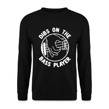 Bassgitarre Bassist Bassspieler Gitarrist - Unisex Pullover - Schwarz - Vorne - Alina (178cm) & Michal (187cm)