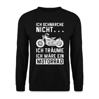 ICH SCHNARCHE NICHT ICH TRÄUME - Unisex Pullover - Schwarz - Vorne - Alina (178cm) & Michal (187cm)