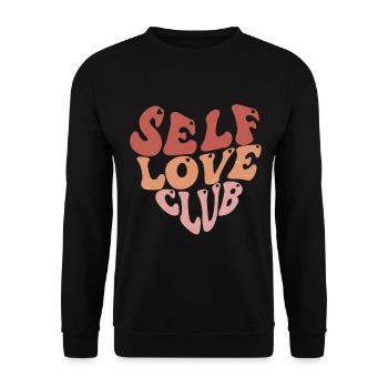 Self Love Club - Unisex Pullover - Schwarz - Vorne - Alina (178cm) & Michal (187cm)