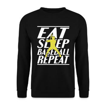 Manger du baseball endormi - Sweat-shirt Unisexe - noir - Devant - Alina (178cm) & Michal (187cm)