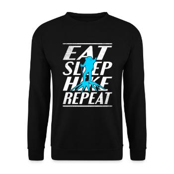 Alimentation Sommeil Randonnée - Sweat-shirt Unisexe - noir - Devant - Alina (178cm) & Michal (187cm)