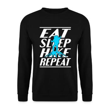 Alimentation Sommeil Randonnée - Sweat-shirt Unisexe - noir - Devant - Alina (178cm) & Michal (187cm)