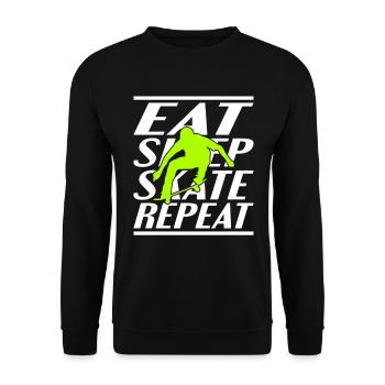 Manger dormir Patinage - Sweat-shirt Unisexe - noir - Devant - Alina (178cm) & Michal (187cm)