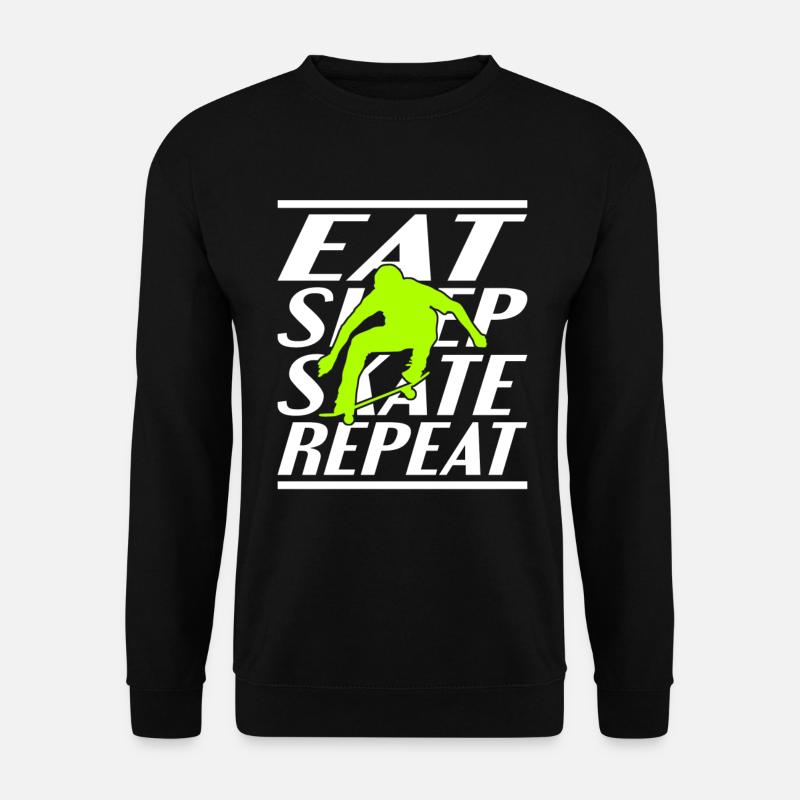 Manger dormir Patinage - Sweat-shirt Unisexe - noir