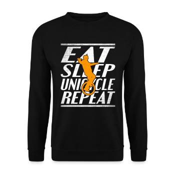 Food Sleeping Unicycle - Unisex Sweatshirt - black - Front - Alina (178cm) & Michal (187cm)