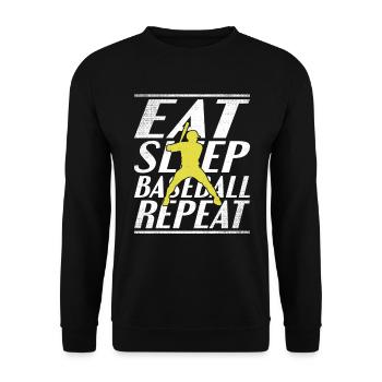 Manger du baseball endormi - Sweat-shirt Unisexe - noir - Devant - Alina (178cm) & Michal (187cm)