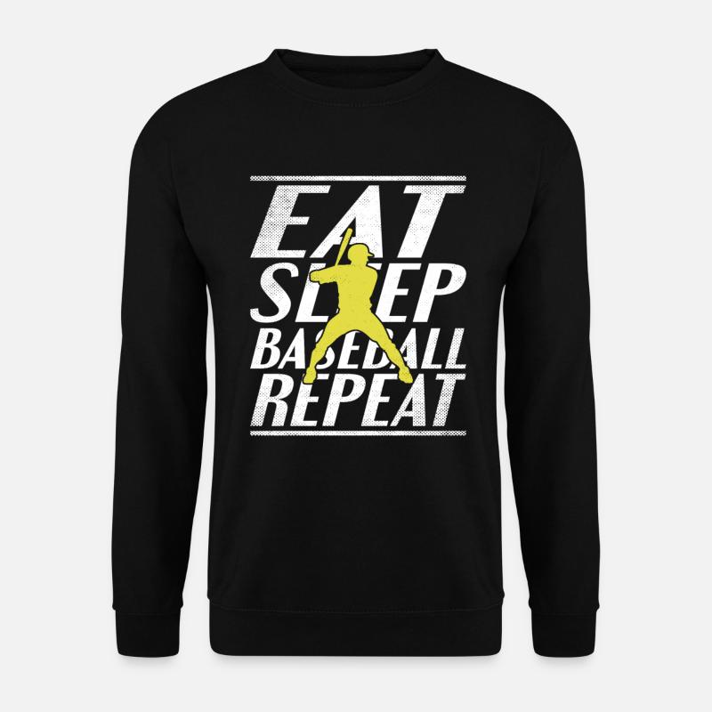 Eating Sleeping Baseball - Unisex Sweatshirt - black