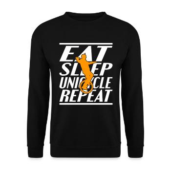 Nourriture Dormir Unicycle - Sweat-shirt Unisexe - noir - Devant - Alina (178cm) & Michal (187cm)