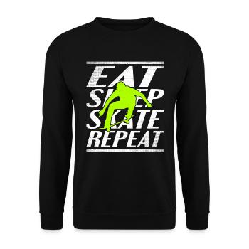 Manger dormir Patinage - Sweat-shirt Unisexe - noir - Devant - Alina (178cm) & Michal (187cm)