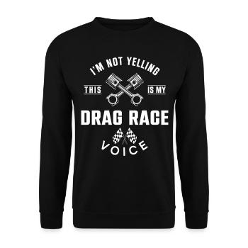 Voiture de course de dragster Je ne suis pas - Sweat-shirt Unisexe - noir - Devant - Alina (178cm) & Michal (187cm)