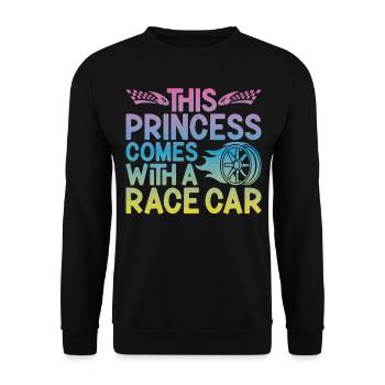 Drag Racing Race Car Girl This - Unisex Sweatshirt - black - Front - Alina (178cm) & Michal (187cm)