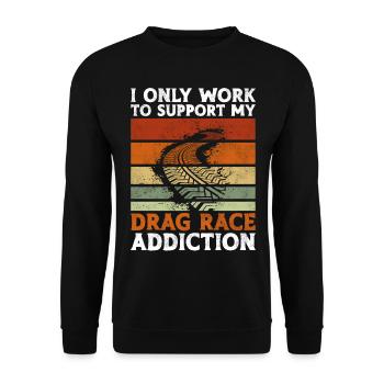 Drag Racing Race Car Retro Vintage - Unisex Sweatshirt - black - Front - Alina (178cm) & Michal (187cm)