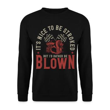 Drag Racing Race Car Pun It's Nice - Unisex Pullover - Schwarz - Vorne - Alina (178cm) & Michal (187cm)