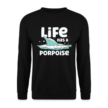 Das Leben Hat Einen Meeresbiologen Für - Unisex Pullover - Schwarz - Vorne - Alina (178cm) & Michal (187cm)