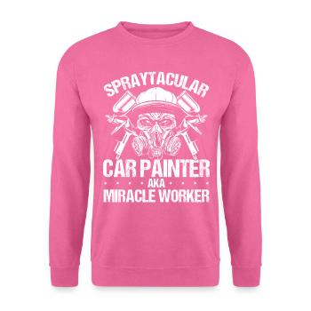 Véhicule Miracle Worker Peinture automobile - Sweat-shirt Unisexe - rose - Devant