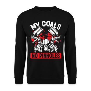 Automotive Car Painting My Goals Pinholes Vehicle - Unisex Sweatshirt - black - Front - Alina (178cm) & Michal (187cm)