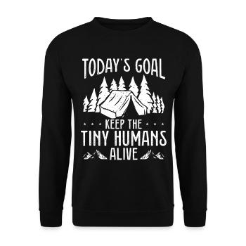 Scouting Keep tiny Scouts alive Girl Scout Leader - Unisex Sweatshirt - black - Front - Alina (178cm) & Michal (187cm)