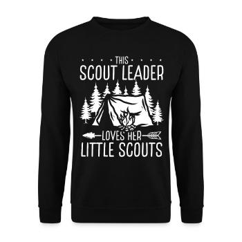Scouting This Girl Scout loves her little Scout - Unisex Sweatshirt - black - Front - Alina (178cm) & Michal (187cm)