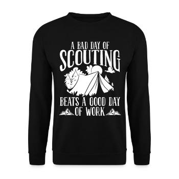 Scoutisme Chef scout Scoutisme Scouts - Sweat-shirt Unisexe - noir - Devant - Alina (178cm) & Michal (187cm)