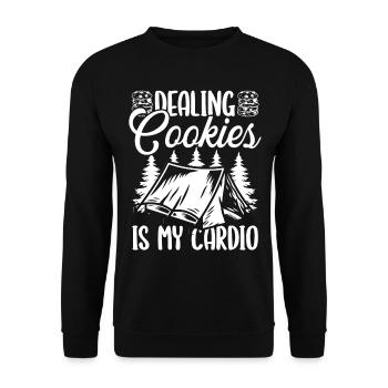 Girl Scout Leader Cookie Dealer is my Scouting - Unisex Sweatshirt - black - Front - Alina (178cm) & Michal (187cm)