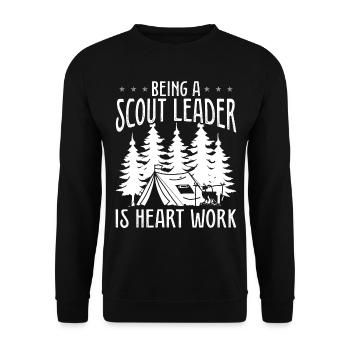 Scouting Girl Scout Leader Scouting Tour Boy Scout - Unisex Sweatshirt - black - Front - Alina (178cm) & Michal (187cm)