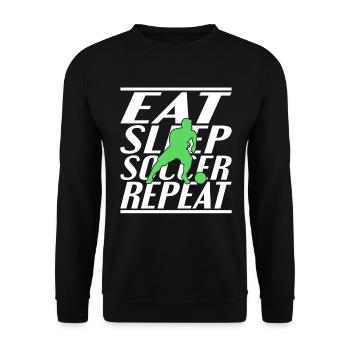 Alimentation Sommeil Football - Sweat-shirt Unisexe - noir - Devant - Alina (178cm) & Michal (187cm)