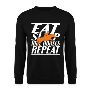 Nourriture Chevaux dormants - Sweat-shirt Unisexe - noir - Devant - Alina (178cm) & Michal (187cm)