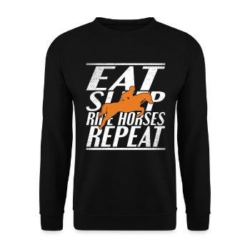 Nourriture Chevaux dormants - Sweat-shirt Unisexe - noir - Devant - Alina (178cm) & Michal (187cm)
